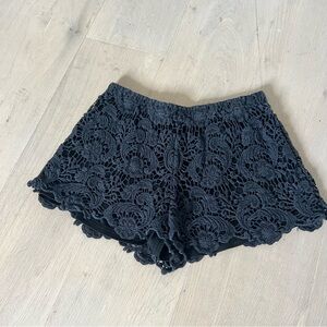 Black Lace Women Shorts